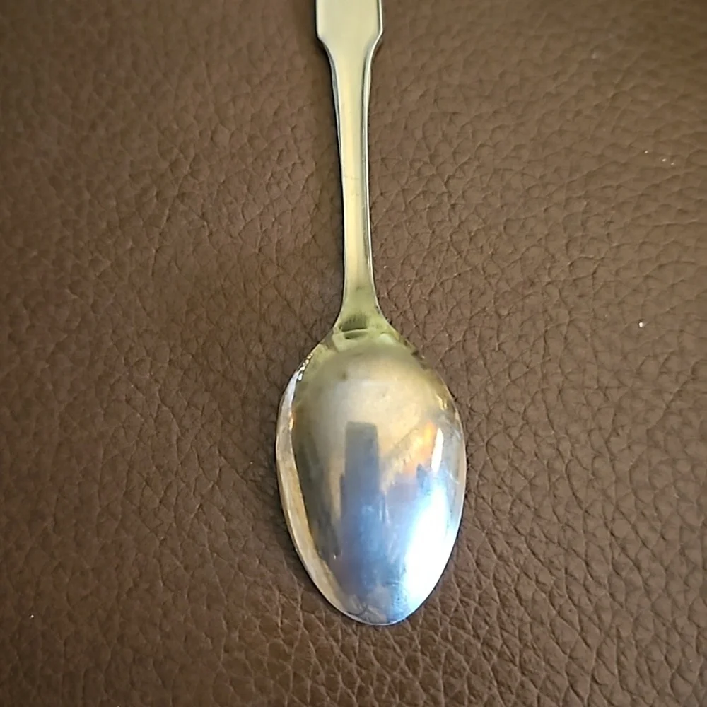 Vintage Floral Guilloce Collector's Spoon